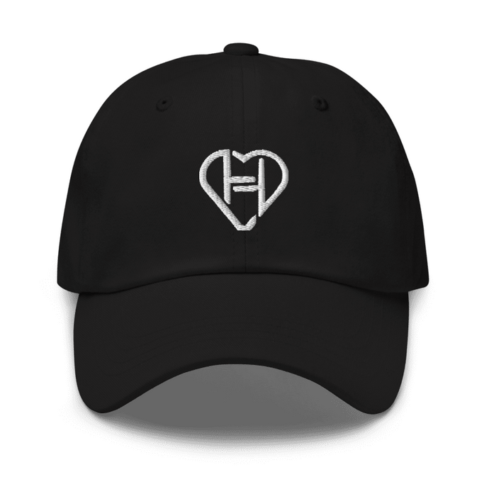Heartagram Dad Hat - Black/White